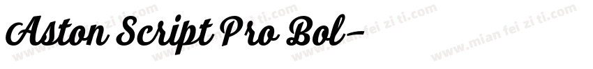 Aston Script Pro Bol字体转换